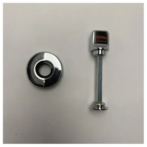 Picture of Olivari Chrome Door Latch with Rosette H107/R6 - Durable Marine-Grade Brass Hardware