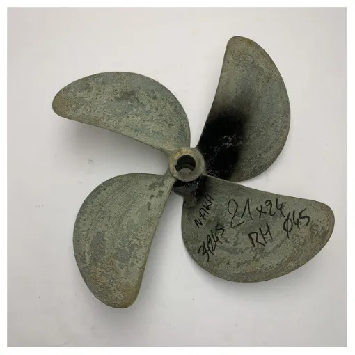 Picture of USED France Helices 21x24 inch RH45 Stainless Steel Right-Hand Marine Propeller for Boats and Engines